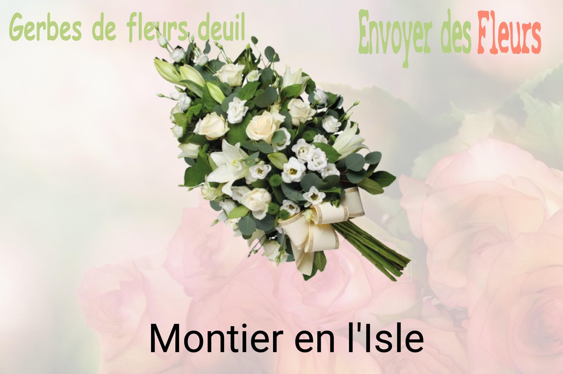 Gerbe de fleurs de deuil livrée à Montier-en-l'Isle